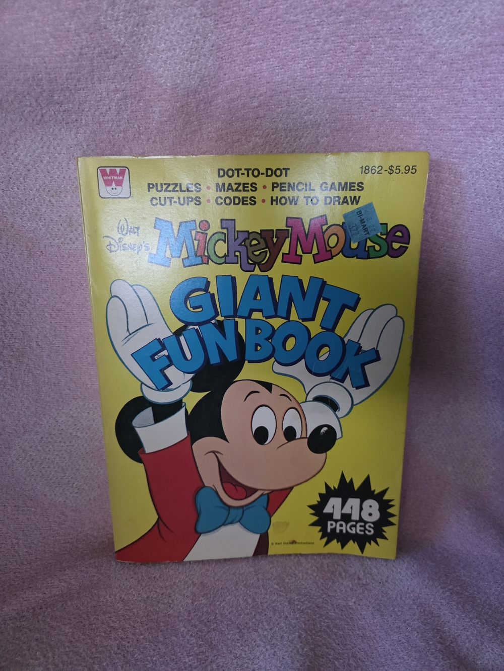 Disney Mickey Mouse Giant Funbook - Yellow with Blue Text